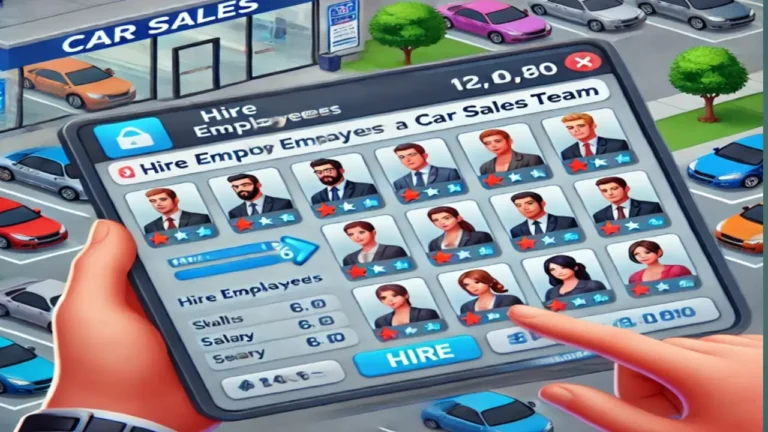 how to hire employees in car for sale simulator